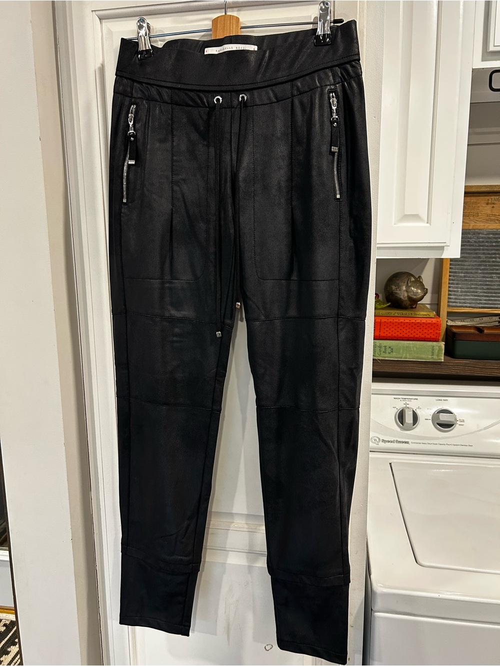 RAFFAELLO ROSSI Vegan Leather Candy Pants - Black